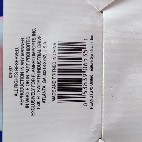 Peanuts Snoopy Baseball 1997 Ceramic Figurine By Flambro Imports - Picture 10 of 12